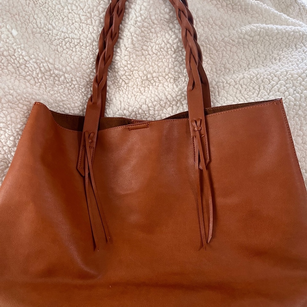 Brown tote bag